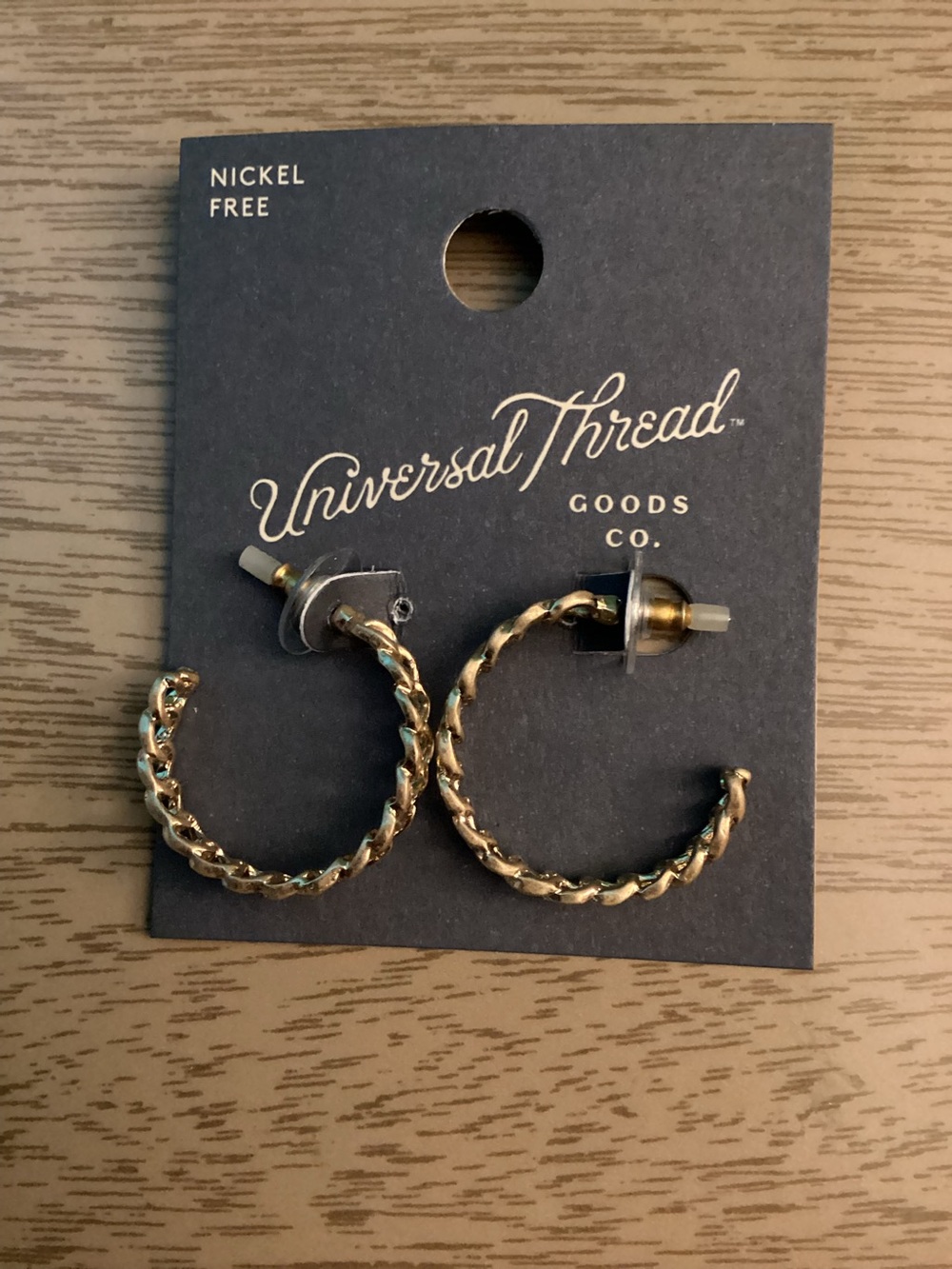 Universal Thread Gold Tone Twisted Hoop Earrings New Buy Now